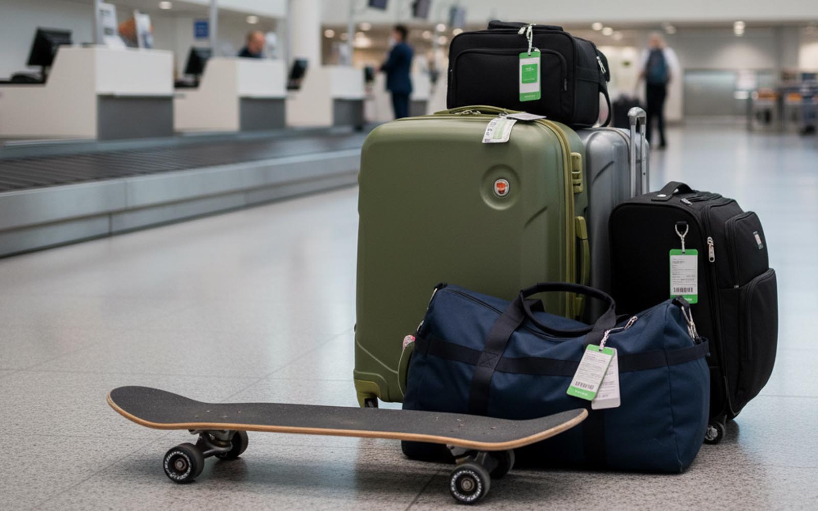 Can you carry skateboard in flight?