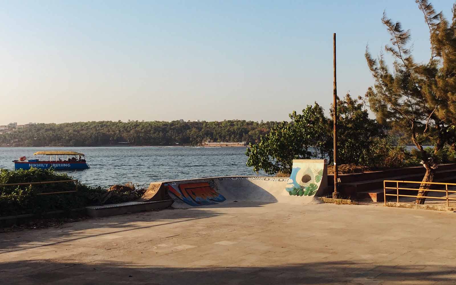 Youth hostel skatepark in goa