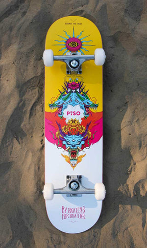 Live view of Fiery Dragons natural skateboard