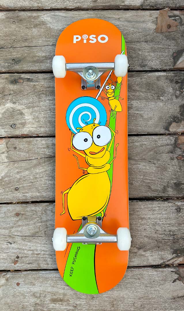 Graphic view of Gritty Ants skateboard