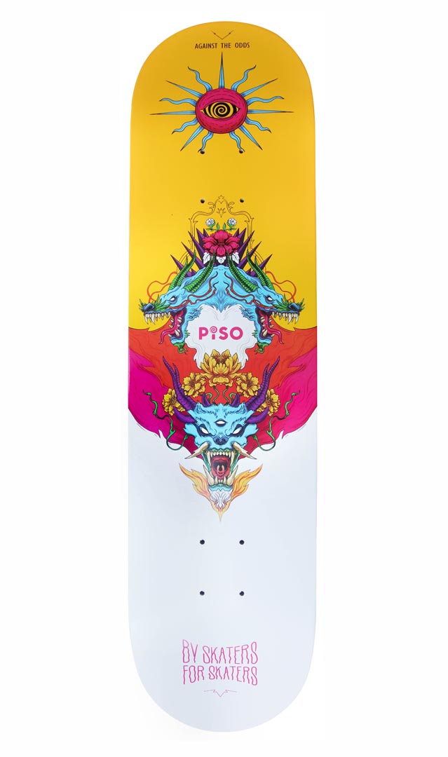 Piso dragon graphic skateboard