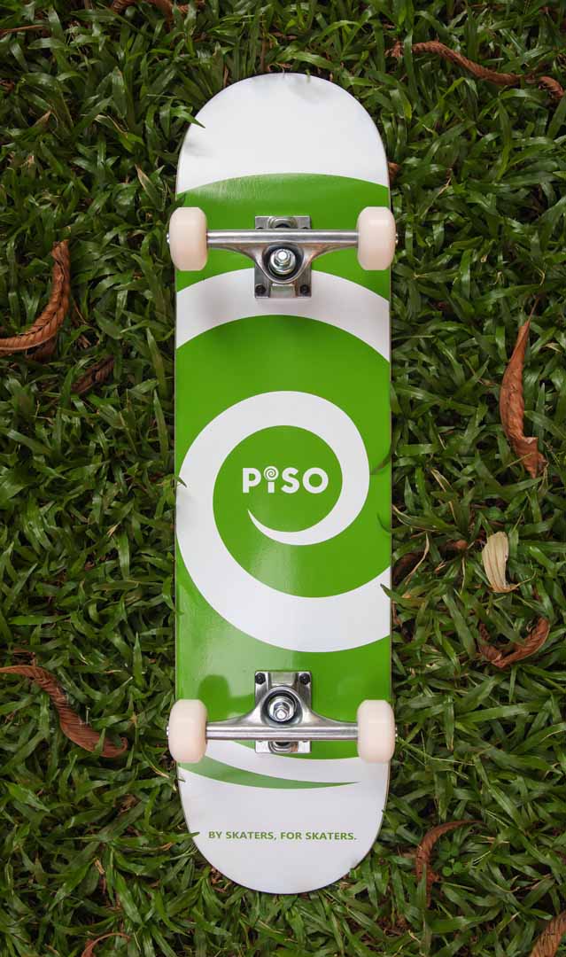 Piso goofy green complete skateboard