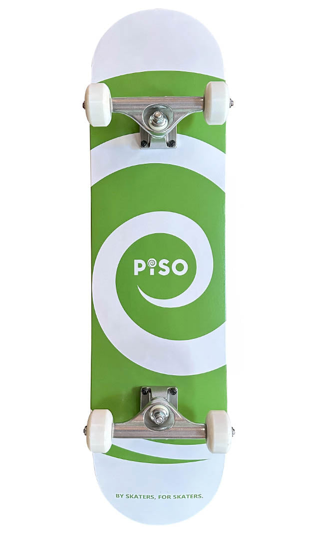 Moose Complete Skateboard 8.0" – Stain Green Deck With Silver Trucks & White Wheels