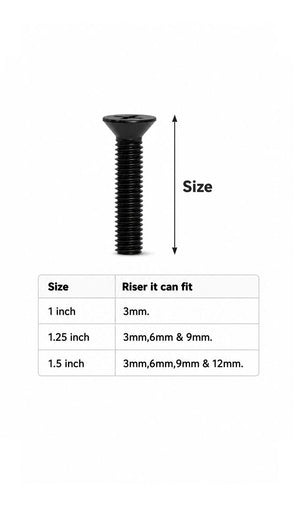 skateboard nuts and bolts sizes